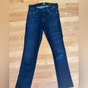 7 For All Mankind Deep Indigo Skinny Jeans